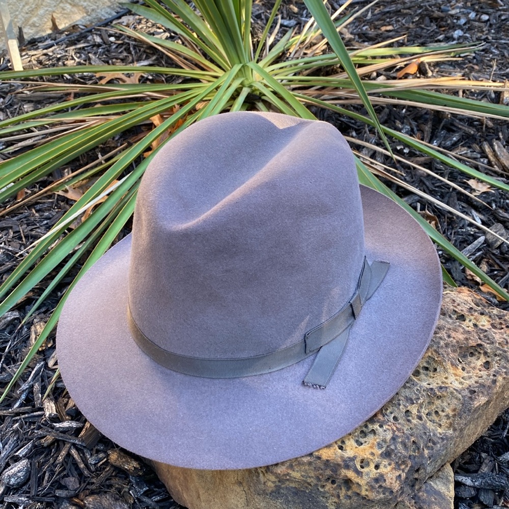 Linea Italiana Borsalino Genuine Fur Felt Fedora Modello Depositato 1857 Italia